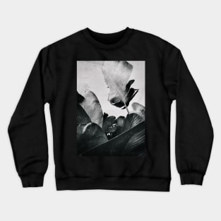 Palm Leaves in Black and White Crewneck Sweatshirt